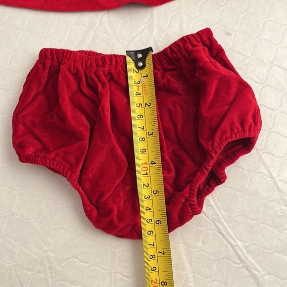 The Children’s Place red velvet holiday dress with matching cardigan & bloomers - Picture 11 of 15